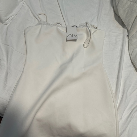 Zara Dresses & Skirts - Zara Ivory Strapless Dress